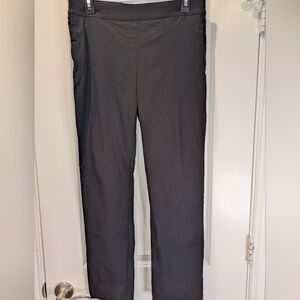 Black Pull On Dress Pants Hilary Radley Straight Leg Work Career Pants M